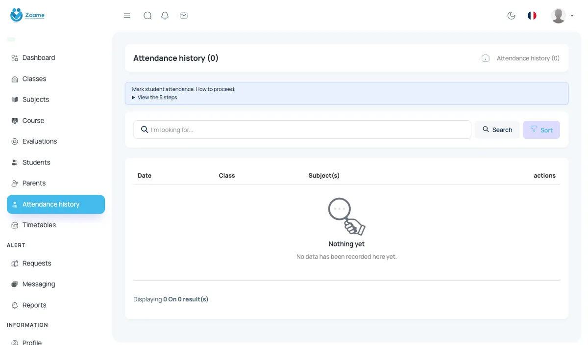 Attendance history of your sessions.
